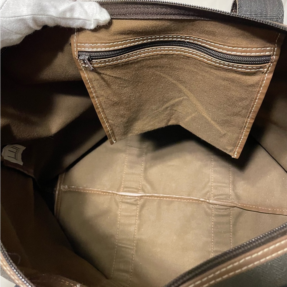 Dunhill Authentic Vintage Brown and Black Canvas Travel Bag - Picture 12 of 16